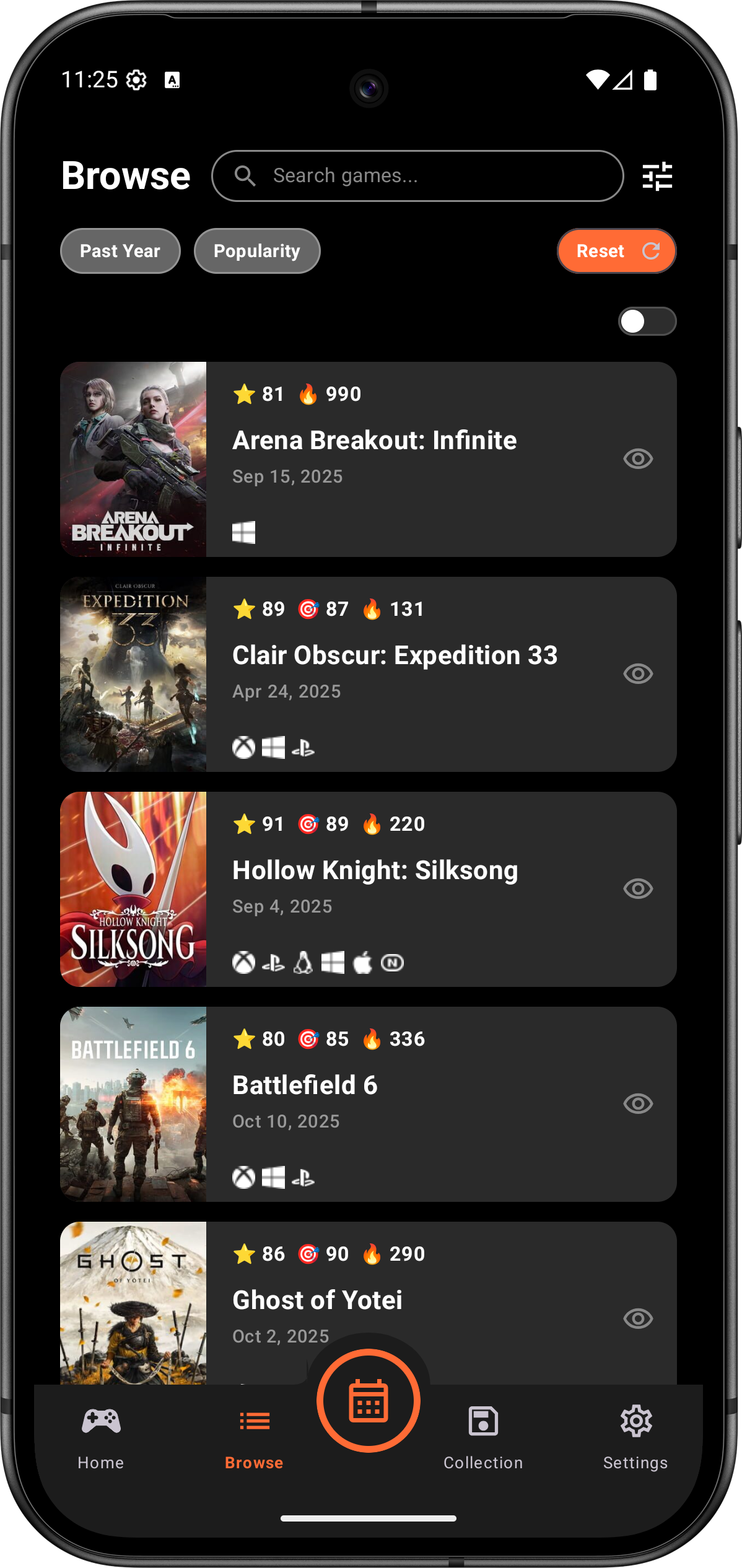 Double Jump game details page with ratings and release dates